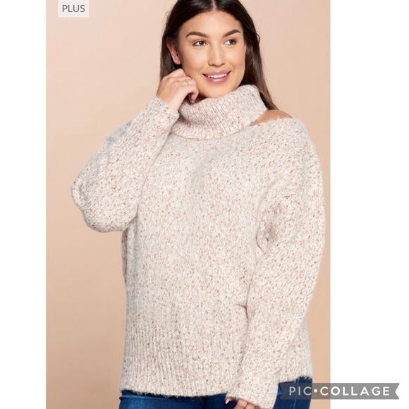 Ms. Diva Plus Multi-Color Tweedy Sweater - Picture 2 of 7